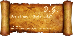 Danzinger Győző névjegykártya
