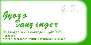 gyozo danzinger business card